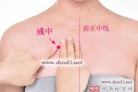彧中穴位的位置